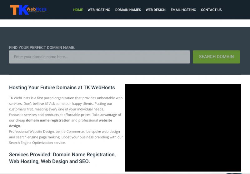 TK WebHosts Website Design in 2015